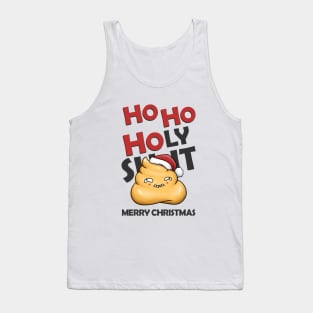 Ho Ho Holy Shit Merry Christmas Cute Poop Tank Top